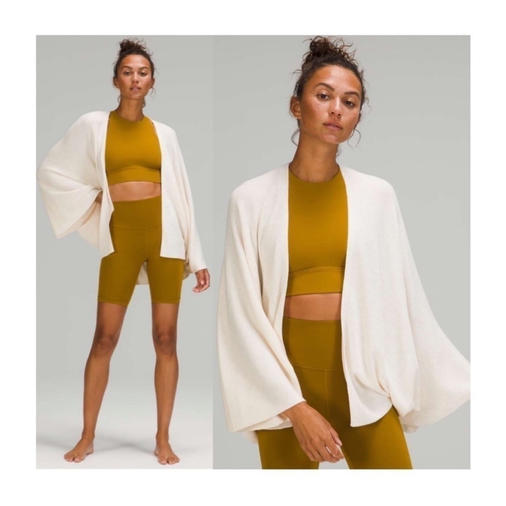 Lululemon Cashlu Knit Textured Wrap Size M/L
